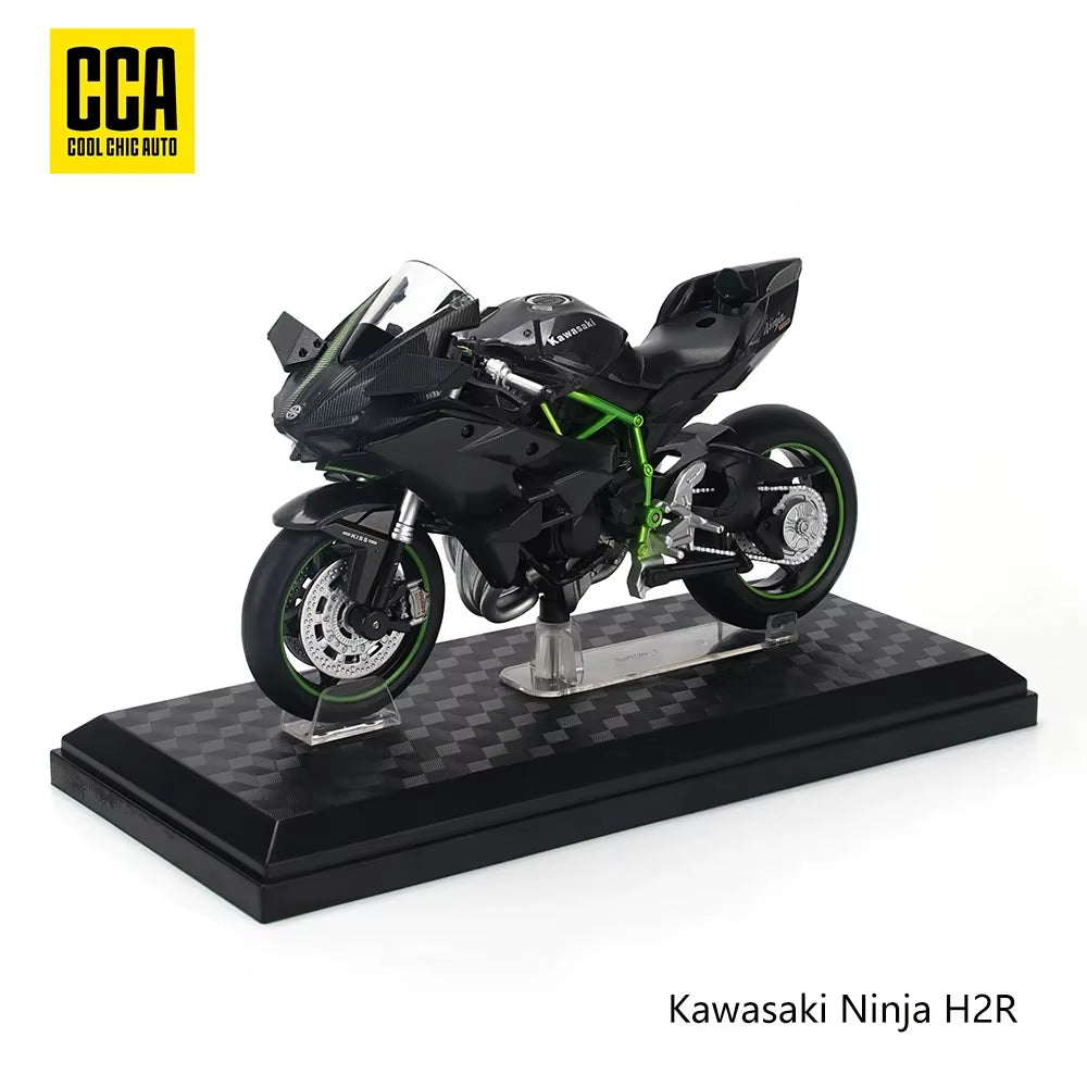 MSZ  1:12 Kawasaki Ninja H2R with Base Static Diecast Casting Alloy Model Motorcycle Collection Toy Birthday Gift
