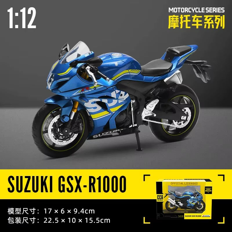 MSZ  1:12 Kawasaki Ninja H2R with Base Static Diecast Casting Alloy Model Motorcycle Collection Toy Birthday Gift