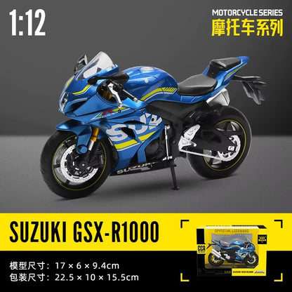 MSZ  1:12 Kawasaki Ninja H2R with Base Static Diecast Casting Alloy Model Motorcycle Collection Toy Birthday Gift