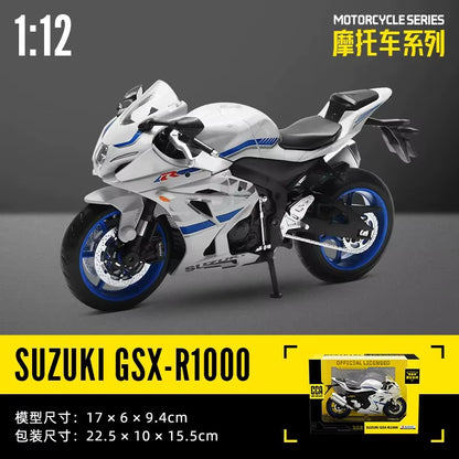 MSZ  1:12 Kawasaki Ninja H2R with Base Static Diecast Casting Alloy Model Motorcycle Collection Toy Birthday Gift