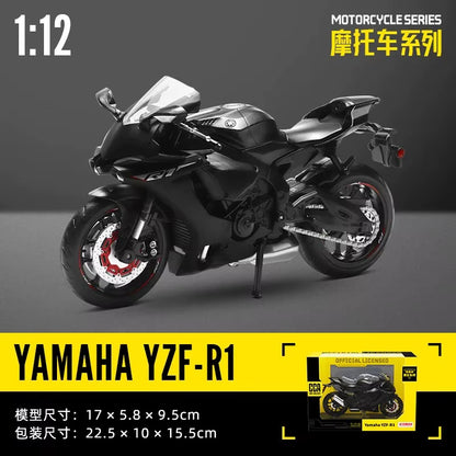 MSZ  1:12 Kawasaki Ninja H2R with Base Static Diecast Casting Alloy Model Motorcycle Collection Toy Birthday Gift