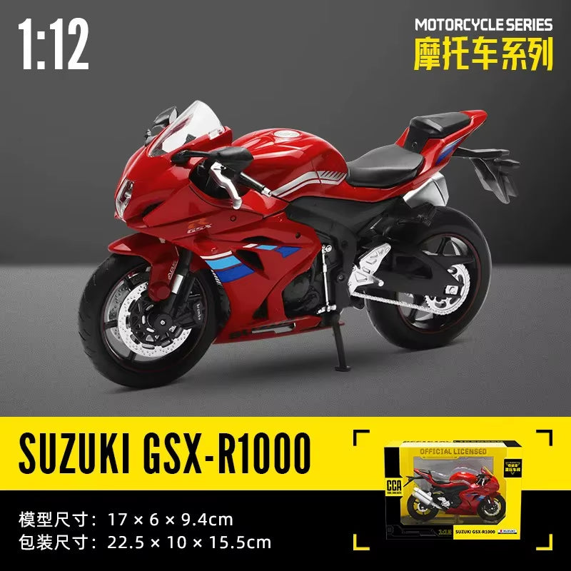 MSZ  1:12 Kawasaki Ninja H2R with Base Static Diecast Casting Alloy Model Motorcycle Collection Toy Birthday Gift