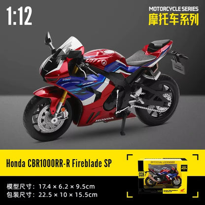 MSZ  1:12 Kawasaki Ninja H2R with Base Static Diecast Casting Alloy Model Motorcycle Collection Toy Birthday Gift