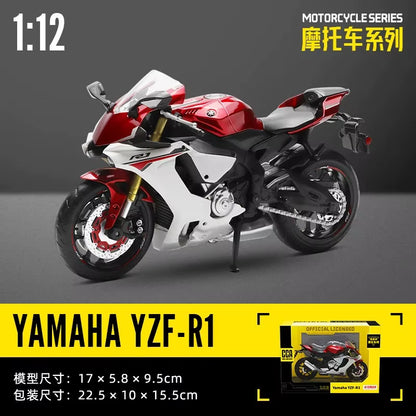 MSZ  1:12 Kawasaki Ninja H2R with Base Static Diecast Casting Alloy Model Motorcycle Collection Toy Birthday Gift