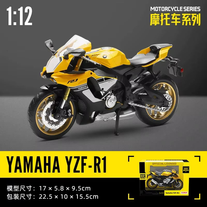 MSZ  1:12 Kawasaki Ninja H2R with Base Static Diecast Casting Alloy Model Motorcycle Collection Toy Birthday Gift