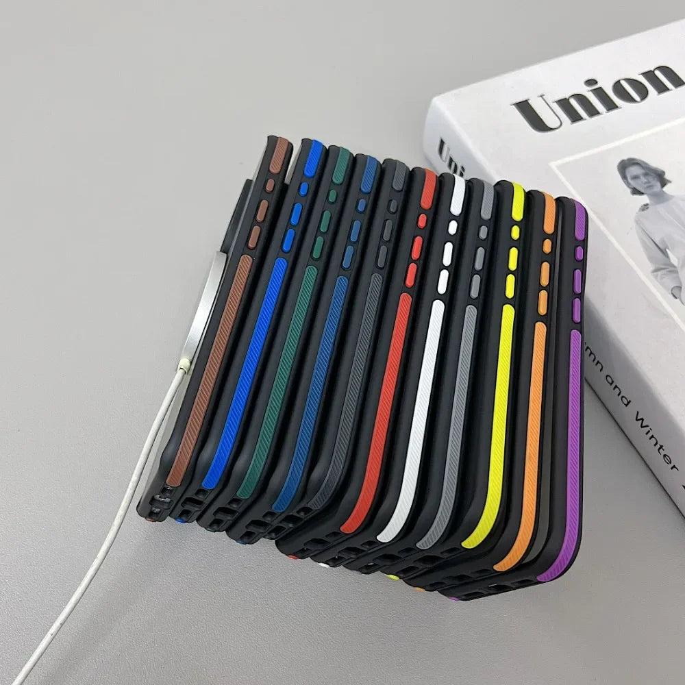 Luxury Magnetic Color Matte Translucent Armor Shockproof Case for Iphone 11 12 13 14 15 16 Promax Magsafe Wireless Charge Cover
