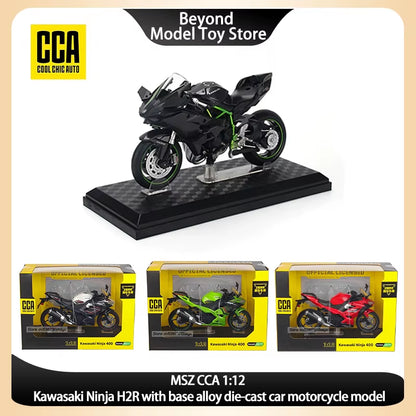 MSZ  1:12 Kawasaki Ninja H2R with Base Static Diecast Casting Alloy Model Motorcycle Collection Toy Birthday Gift