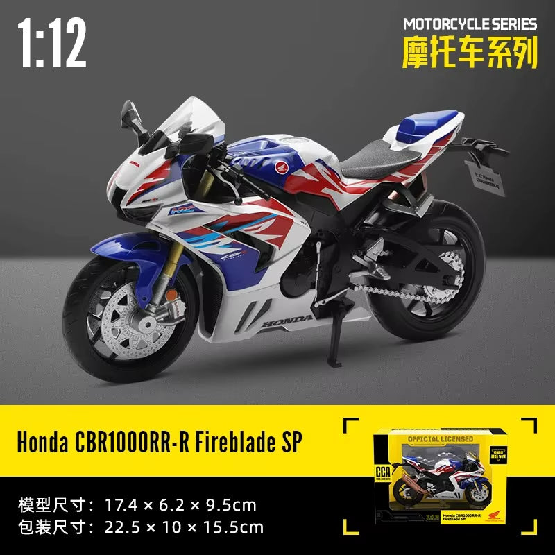 MSZ  1:12 Kawasaki Ninja H2R with Base Static Diecast Casting Alloy Model Motorcycle Collection Toy Birthday Gift