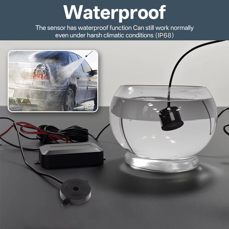 SINOVCLE 4 Sensors Buzzer 22Mm Car Parking Sensor Kit Reverse Backup Radar Sound Alert Indicator Probe System 12V Free Shipping