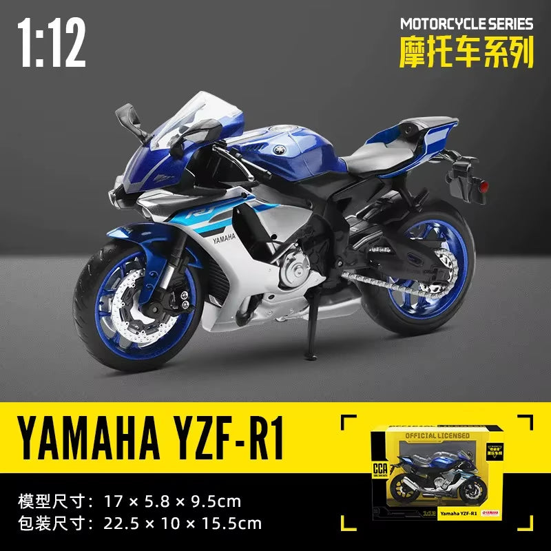 MSZ  1:12 Kawasaki Ninja H2R with Base Static Diecast Casting Alloy Model Motorcycle Collection Toy Birthday Gift