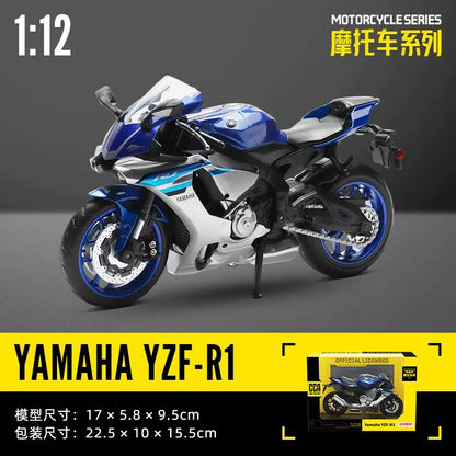 MSZ  1:12 Kawasaki Ninja H2R with Base Static Diecast Casting Alloy Model Motorcycle Collection Toy Birthday Gift